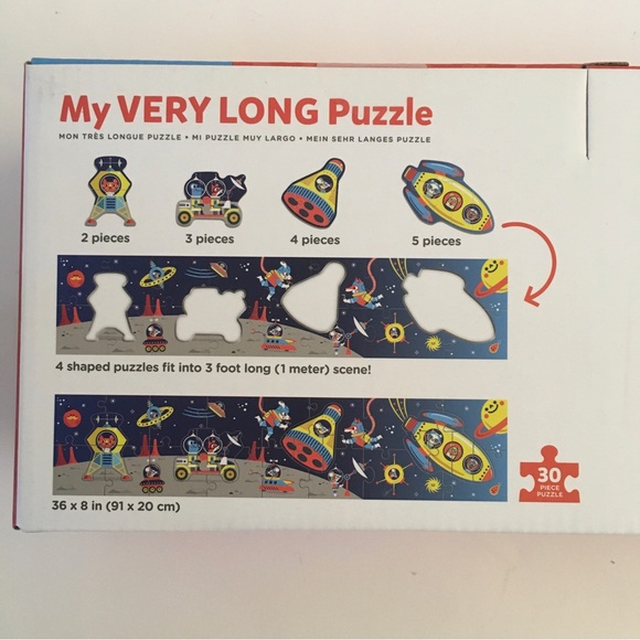 NEW Puzzle 30 Pieces “My Very Long Puzzle” Space Theme | Mudpuppy - Picture 4 of 8